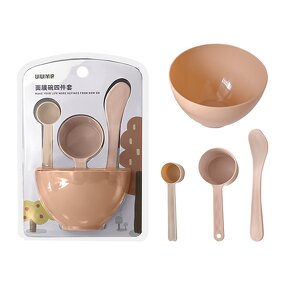 Face Mask Mixing Set - 4-in-1 DIY Bowl Spatula Spoon Cosmetics Facial Cleaning