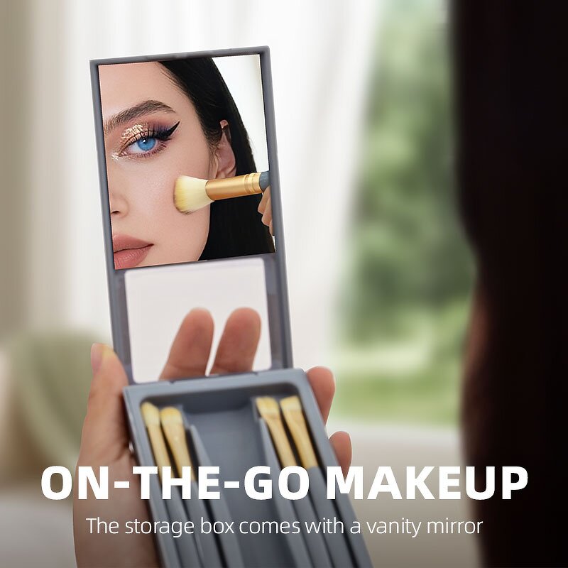 Makeup Brush Set - Hot Selling 5Pcs Box Foundation Blush Concealer with Mirror