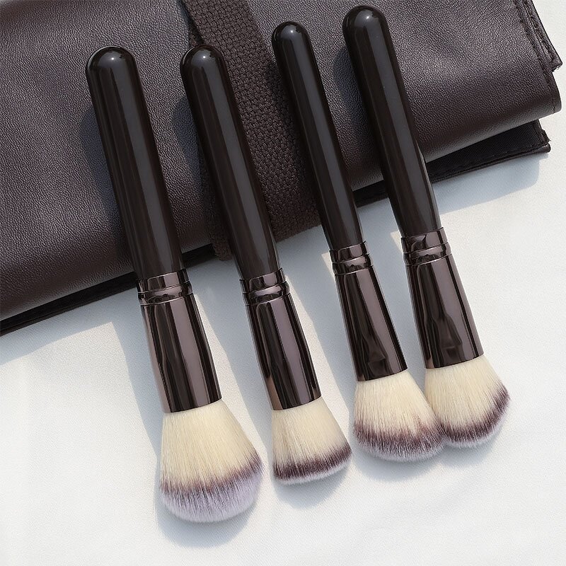 Makeup Brush Set - UUYP Luxury 10Pcs Synthetic Hair Foundation Women Beauty Bag
