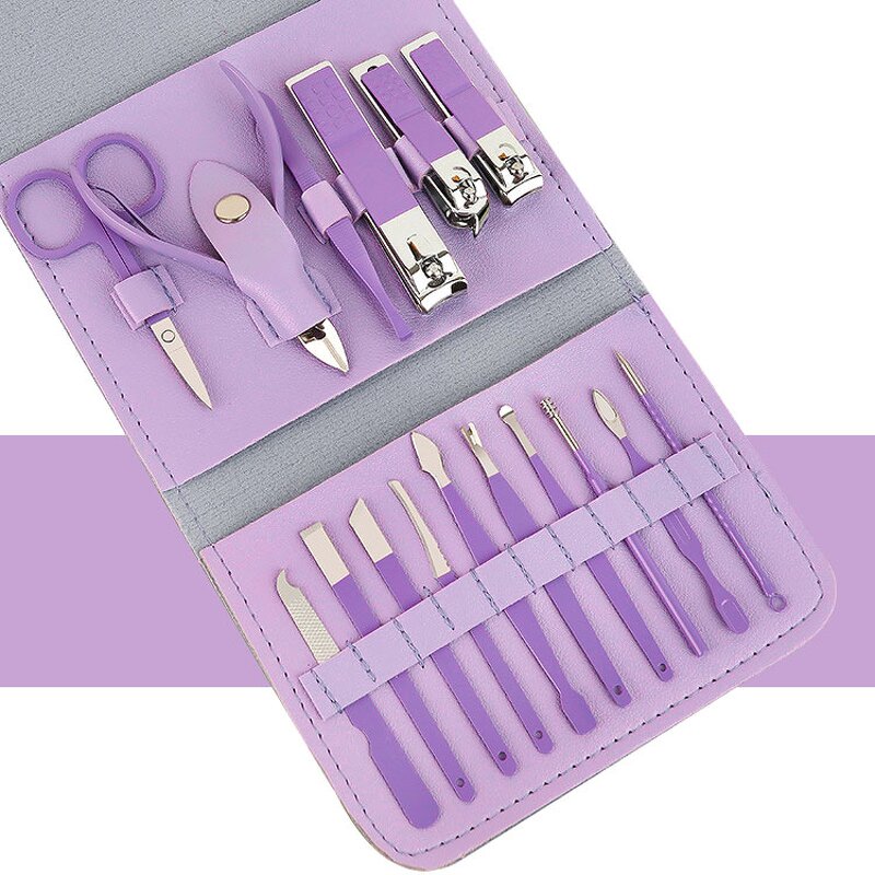 Manicure Pedicure Kit - 4-16pcs Cutter Trimmer Ear Pick Gift for Men Women