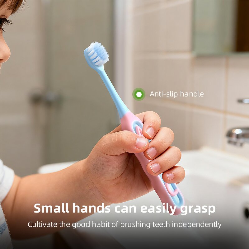 Kids Tooth Brush - Oral Care Manual New Handle Cute Cartoon Super Soft Children