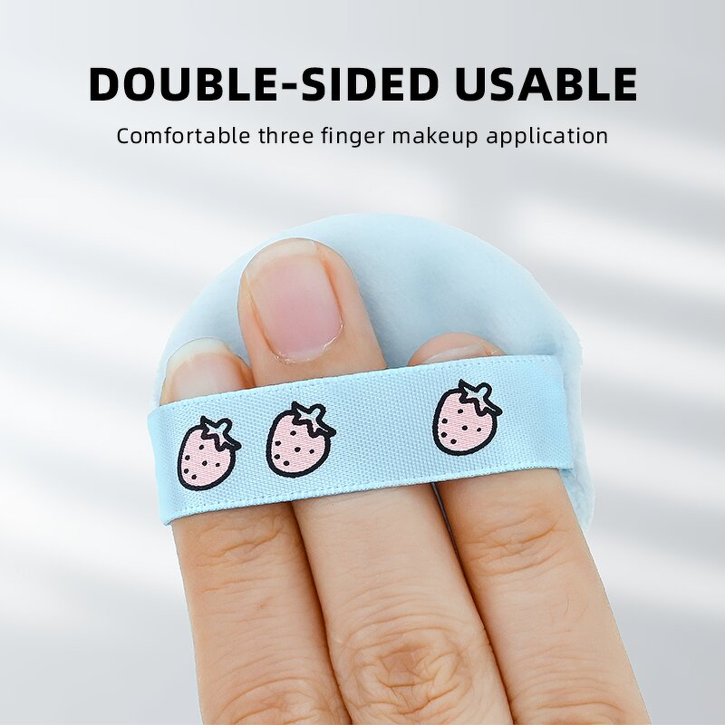 Flocking Cosmetic Puffs - 2Pcs Wholesale 3Color Facial Loose Powder Custom Packaging