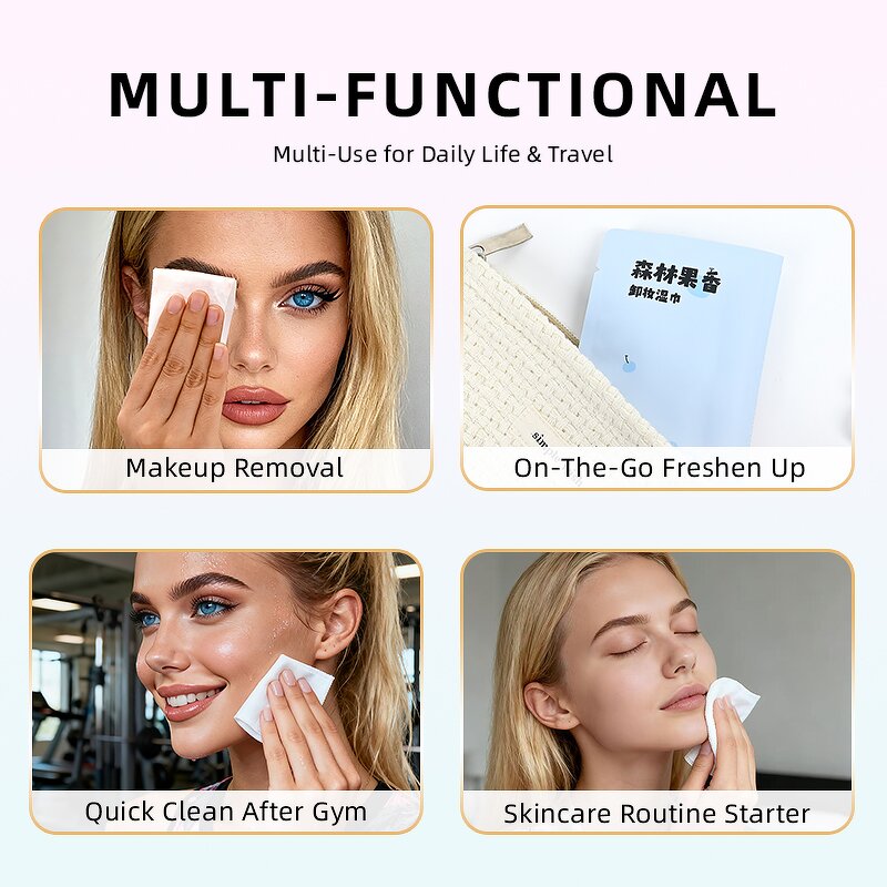 Makeup Remover Wipes - Private Label Ultra-Soft 3-Layer Cleansing Facial Towelettes