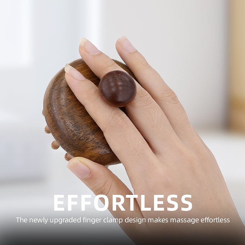 Sandalwood Massage Comb - Wholesale 28 Mushroom Nail Tooth Shaper Girls Meridian