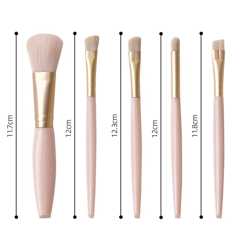 Makeup Brush Set - Hot Selling 5Pcs Box Foundation Blush Concealer with Mirror