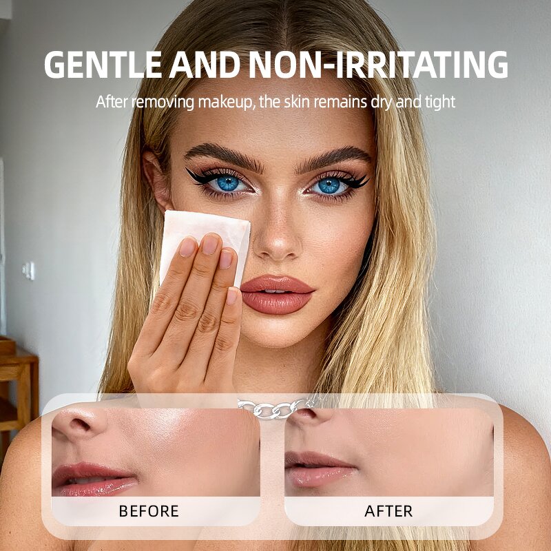 Makeup Remover Wipes - UUYP Ultra-Soft 3-Layer Cleansing Facial Towelettes