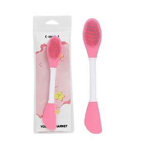 Silicone Facial Cleanser - Dual-Head Pink New Design Makeup Tools Face Cleaning