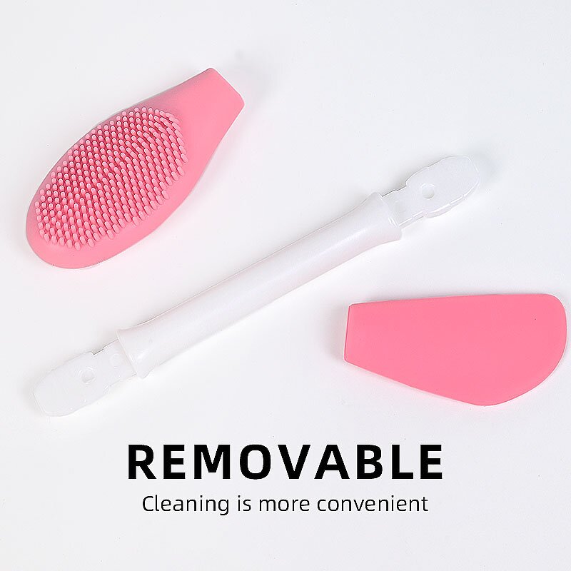 Silicone Facial Cleanser - Dual-Head Pink New Design Makeup Tools Face Cleaning