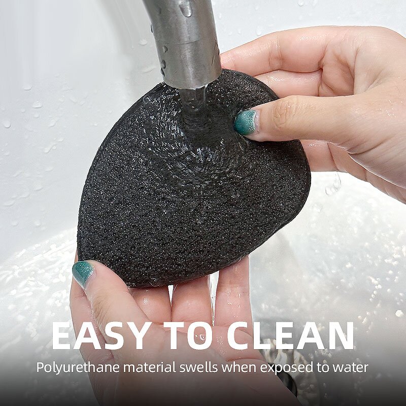 Facial Puff Cleanser - Hot Sale Eco-Friendly Washable Drop-Shaped Non-Latex Sponge