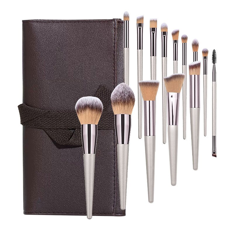 Makeup Brushes Set - UUYP Luxury 14Pcs Foundation Cosmetics Women Beauty Bag