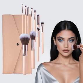 Makeup Brush Set - High Quality 10Pcs Portable Luxury Foundation Blush Concealer