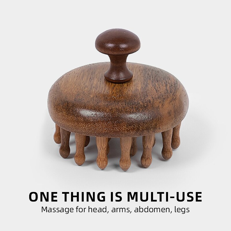 Sandalwood Massage Comb - Wholesale 28 Mushroom Nail Tooth Shaper Girls Meridian