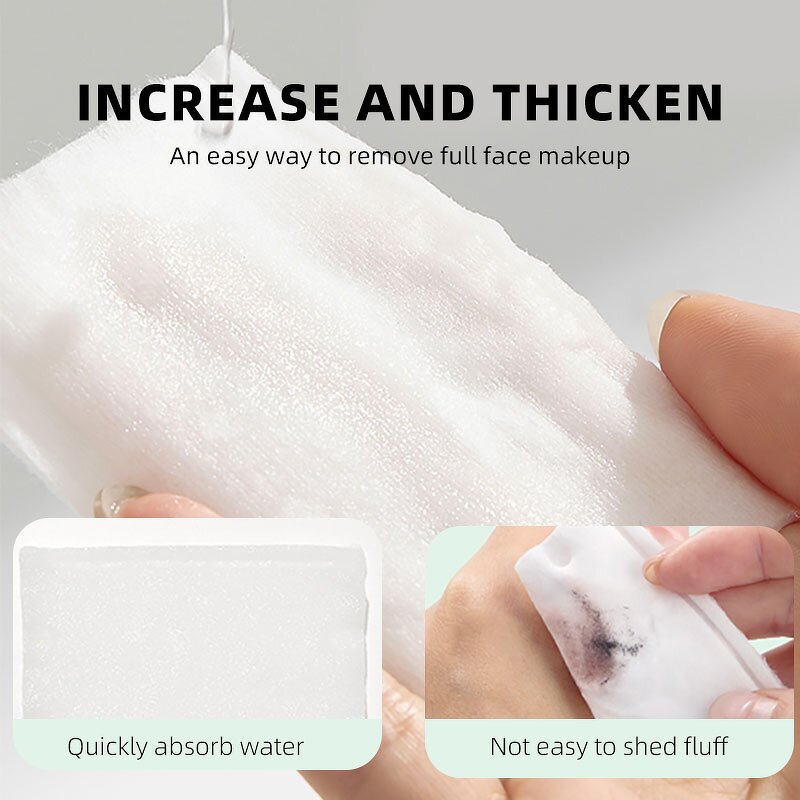 Cotton Pads - 130Pcs Square Makeup Remover Wet Dry Washable Skin-Friendly