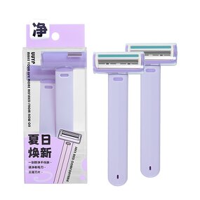 Dermaplaning Blades - Wholesale 2Pcs Pink Purple Stainless Steel Reusable Facial Razor