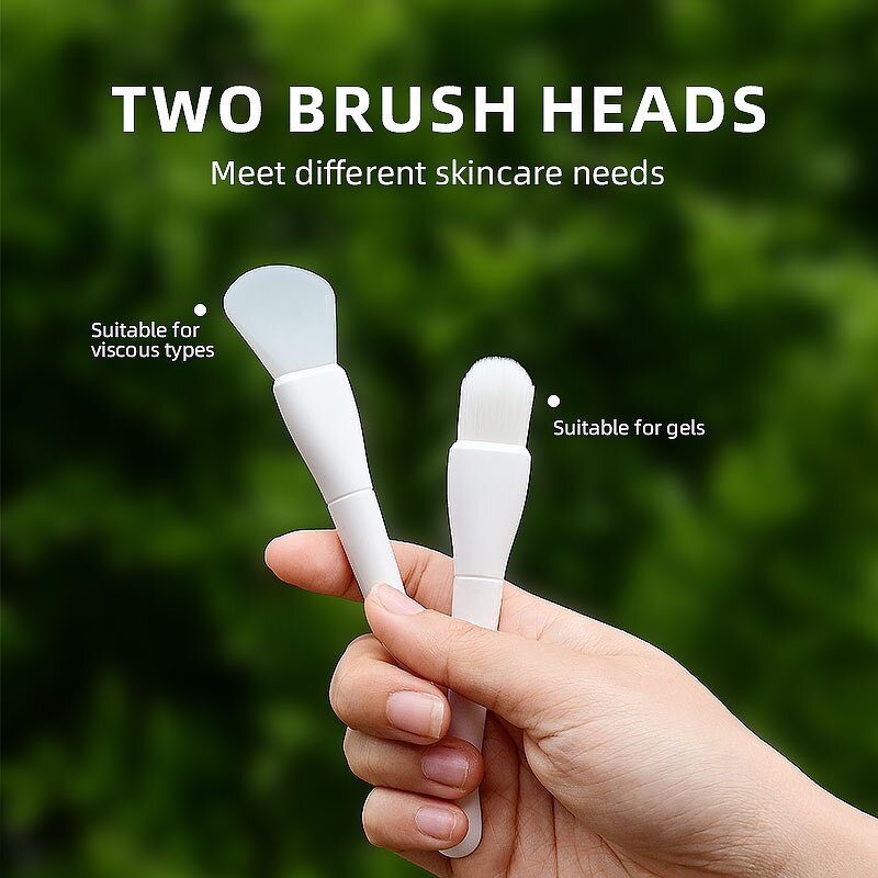 Silicone Facial Brush - 2Pcs Portable Multifunctional Cream Mask Cosmetics Tool