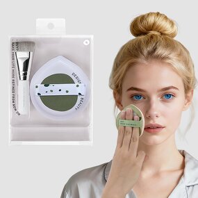 Cosmetic Puffs - Stock 1Pcs Powder Foundation Sponge Plastic Handle Custom Package