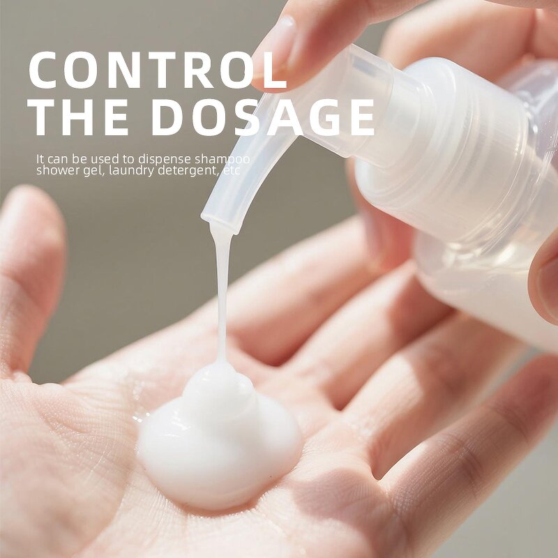 Travel Accessories Set - 7Pcs Plastic Squeezable Flip Cap Shampoo Lotion Bottles