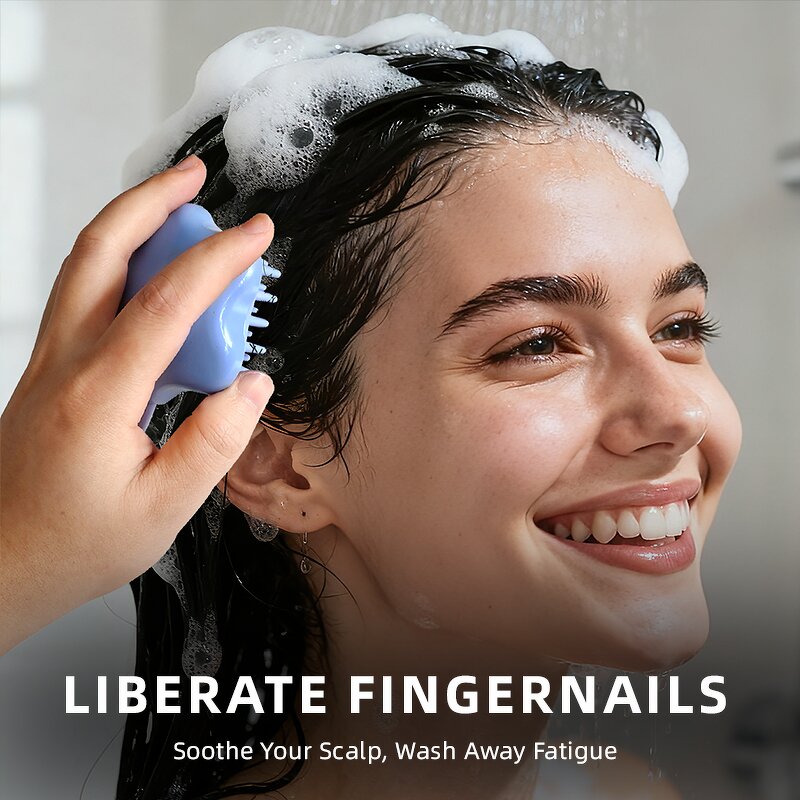 Scalp Massager Brush - Custom Logo PP Waterproof Star Shape Scalp Scrubber Exfoliator