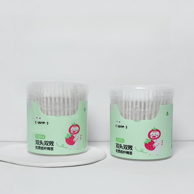 Cotton Buds - UUYP Hot Sales Double Head Disposable Eco Friendly Baby 200Pcs
