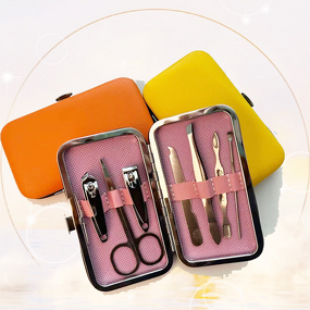 7 in 1 Nail Clippers Set - Portable Stainless Steel Manicure Pedicure Custom Box
