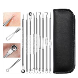 Blackhead Remover Factory - 9 Piece Stainless Steel Acne Tool Kit