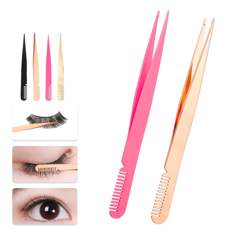 Lash Tweezers Factory - Custom Logo Rose Gold Eyebrow Comb