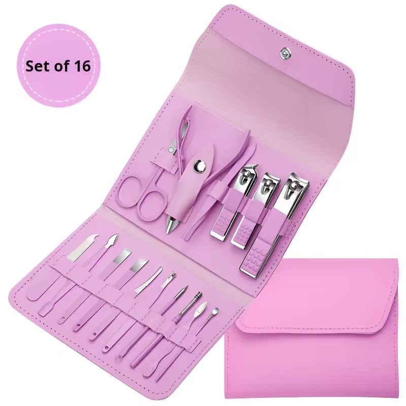 Manicure Set Manufacturer - Wholesale Leather Case Nail Tool Set