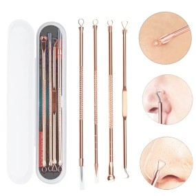 Comedone Extractor Manufacturer - Rose Gold Blackhead Remover Kit