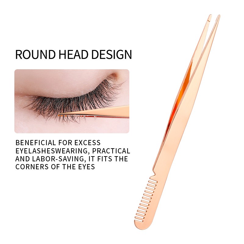 Lash Tweezers Factory - Custom Logo Rose Gold Eyebrow Comb