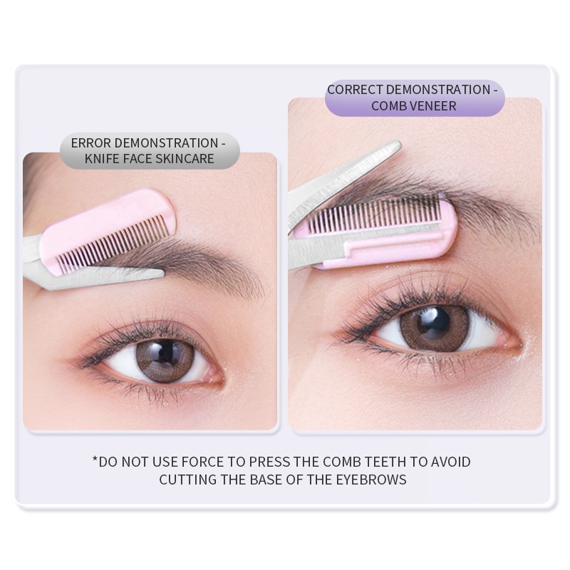 Eyebrow Scissors Factory - Free Sample Pink Plastic Trimmer