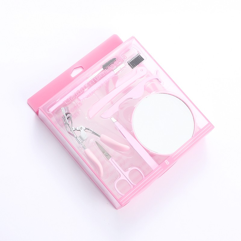 Makeup Tool Set Manufacturer - Pink 8 Piece Eyebrow Trimmer Kit