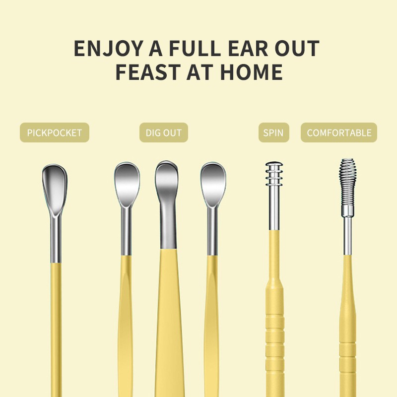 Ear Cleaner Set Manufacturer - 6PCS Stainless Steel Spoon Set