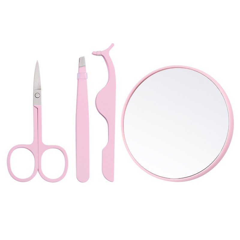 Makeup Tool Set Manufacturer - Pink 8 Piece Eyebrow Trimmer Kit