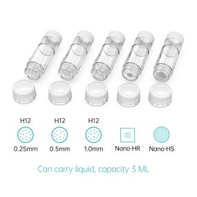 Derma Pen Cartridge Manufacturer - Hydra Pen H2 H12 0.25mm/0.5mm/1.0mm/Nano