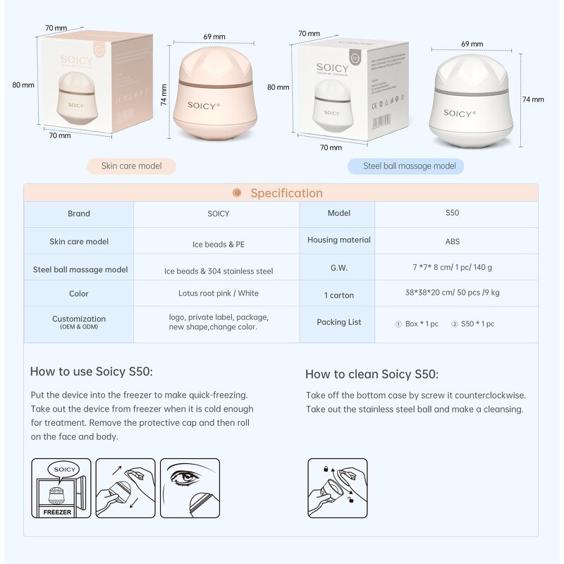 Ice Globes Manufacturer - Cooling Facial Eye Body Massager 360 Degree Rotating