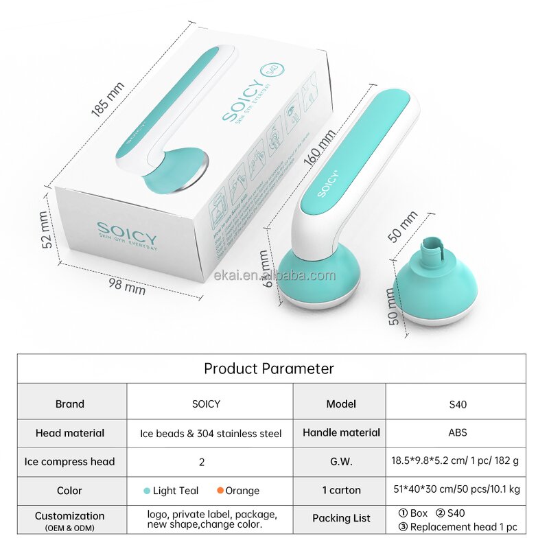 Ice Roller Manufacturer - Soicy S40 New Design Stainless Steel with Two Heads