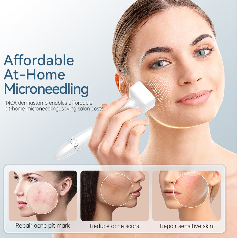 Derma Stamp Manufacturer - 0~3mm Adjustable Stainless Steel Hydra 140 Pins