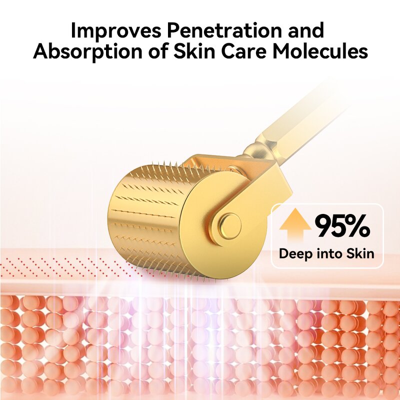 Gold Roller Manufacturer - Luxury 250 Gold Microneedle Therapy for Skin Care