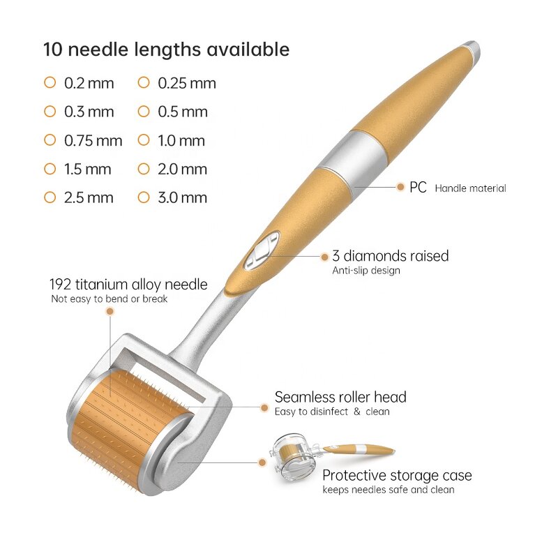 Derma Roller Manufacturer - Titanium GTS 192 0.25mm-3.0mm Rolling System