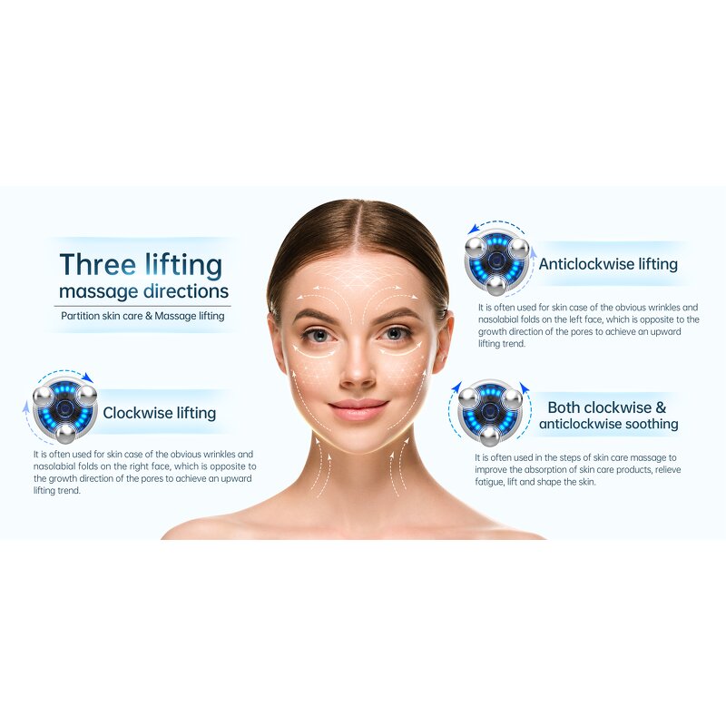 Micro-Current Massage Device Manufacturer - Bio Pen T6 Portable with Blue Red Light