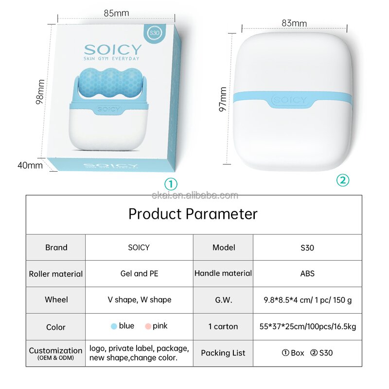 Ice Derma Roller Manufacturer - Soicy S30 Latest Version 2-in-1 Face Cold Massage
