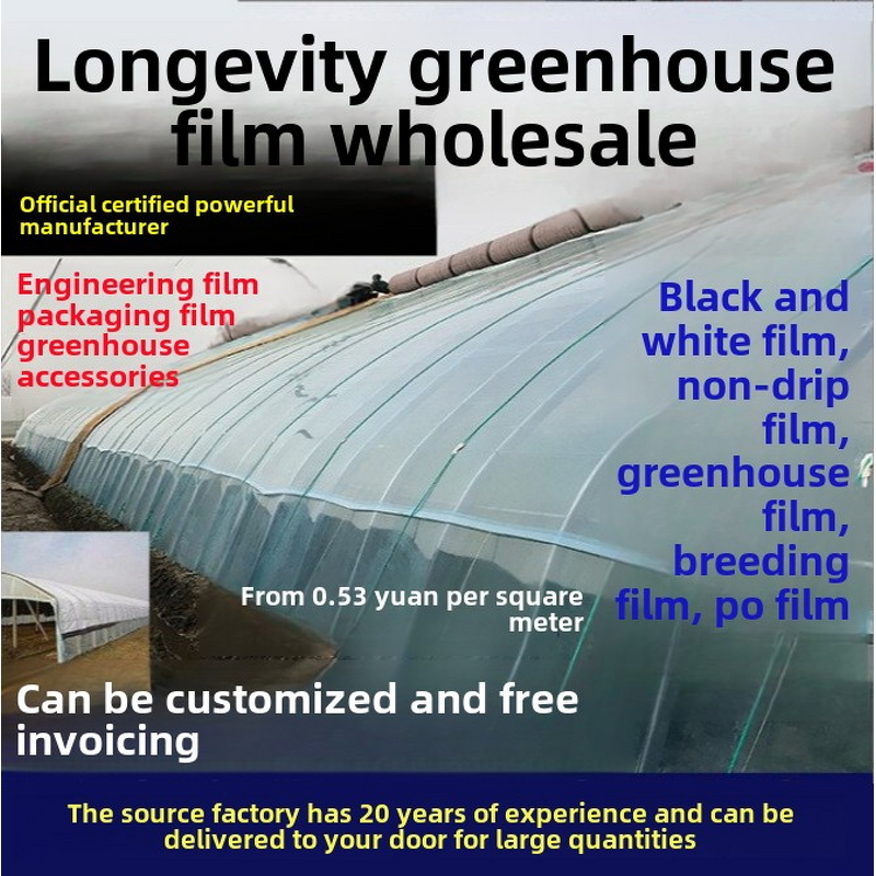 Greenhouse Plastic Cloth Manufacturer - Large Transparent Anti-Fog HDPE Insulation Drip-Free Rainproof for Garden