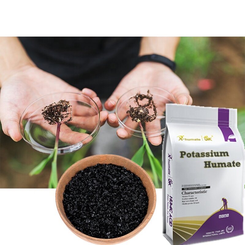 Potassium Humate Fertilizer - Organic Agriculture Humic Acids Soil Conditioner