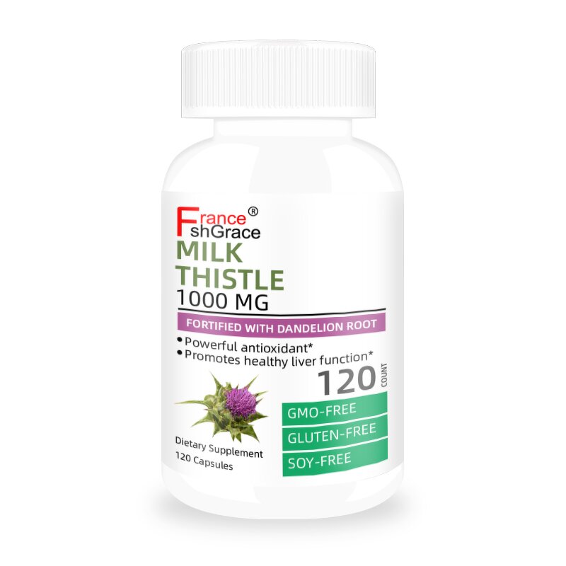 Milk Thistle Capsules - 1000mg Liver Heart Health Antioxidant Properties Support