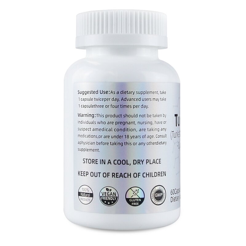 Turkesterone Capsules - Customized 60 Count Hydroxypropyl-B-Cyclodextrin Complex