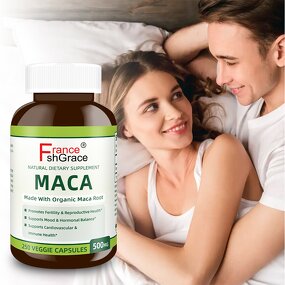 Maca Root Capsules - Mood Hormonal Balance Cardiovascular Immune Health Support