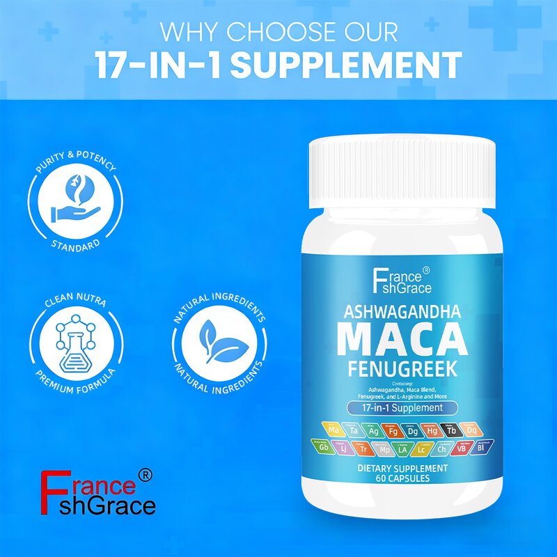 Maca Root Capsules - 60 Count Mood Health Support High Quality Supplement