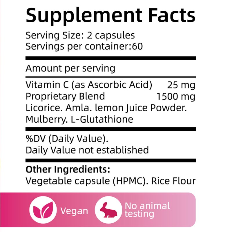 Skin Whitening Capsules - 120 Count 90000mg Effective Lightening for Women