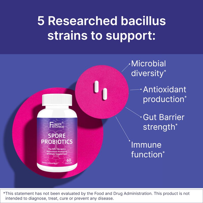 Probiotics Capsules - Spore Based Digestive Health Plant Extracts Support