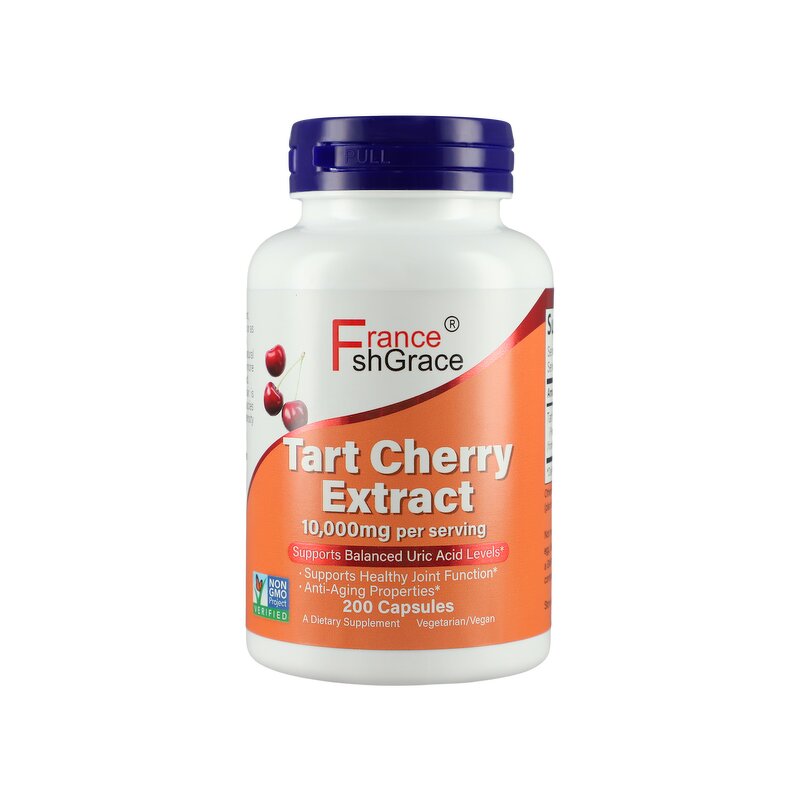 Tart Cherry Capsules - 200 Count Herbal Health Function Support for Adults